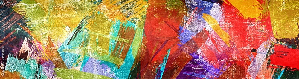 Aufkleber abstract psychedelic background from color chaotic blurred stains brush strokes of different sizes