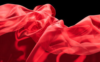 Smooth wave cloth background, 3d rendering.