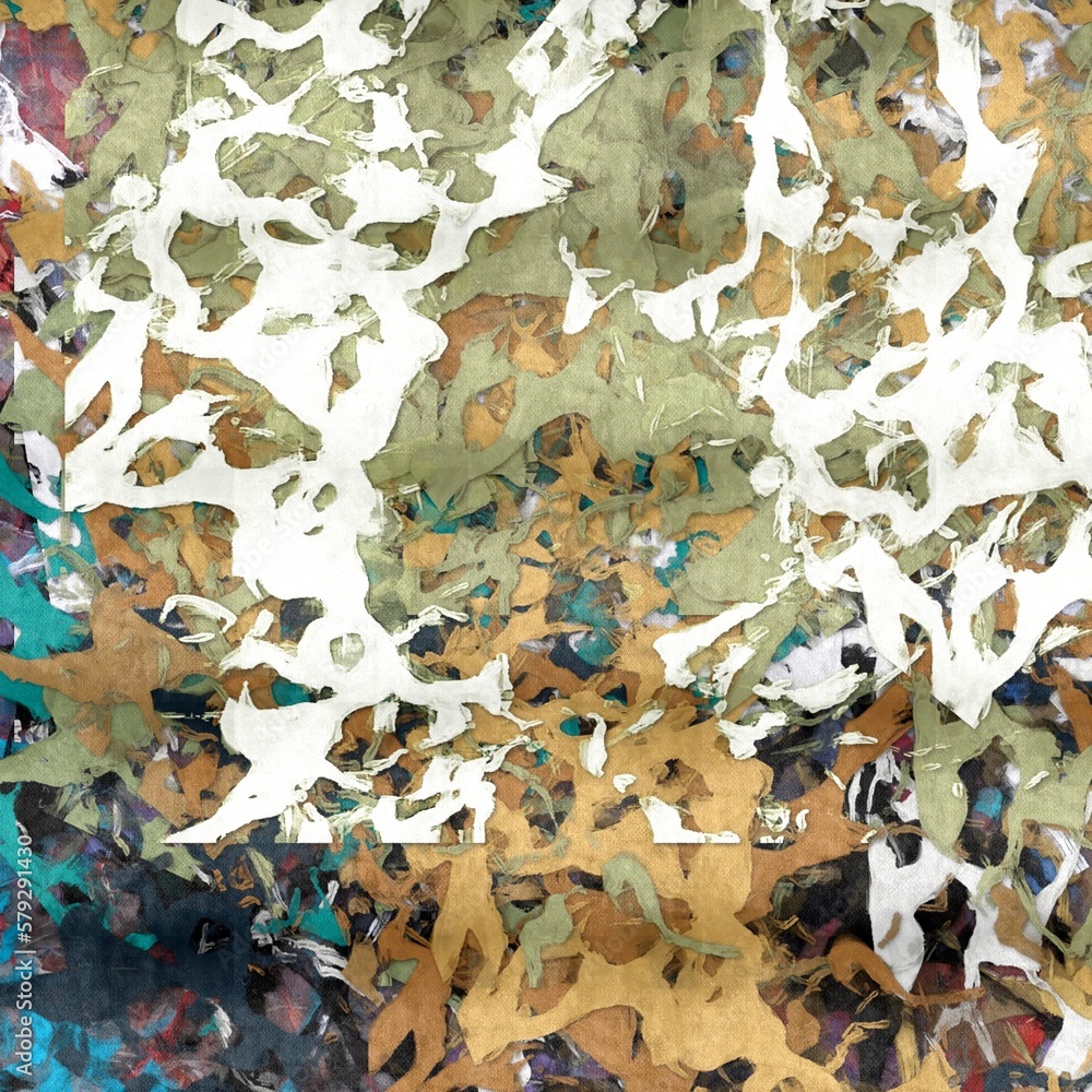 Aufkleber abstract psychedelic background from color chaotic blurred stains brush strokes of different sizes