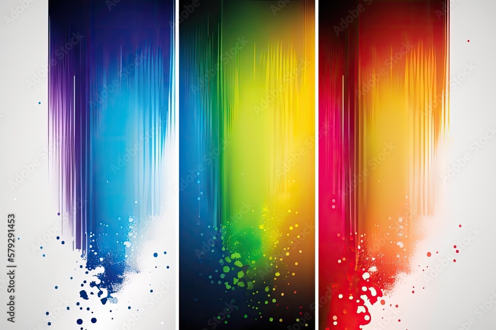 Poster confused abstraction assorted hues, a rainbow colored vertical gradient with no people in sight and 