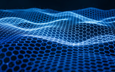 Digital hexagonal graphic background, 3d rendering.