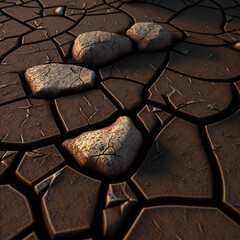 dry cracked soil