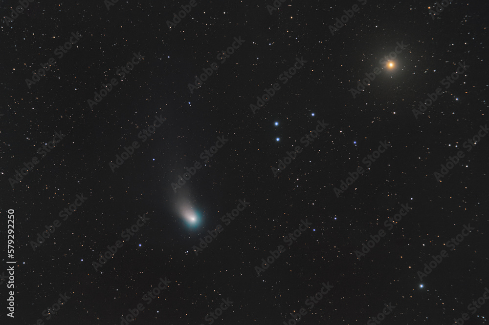 Wall mural soft focus. real photo of space objects. lots of dot images of stars across the entire image field. 