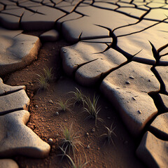 dry cracked mud