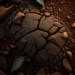 cracked earth in the ground