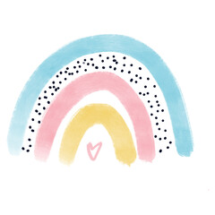 Cute Sweet Pastel Rainbow Handdrawn