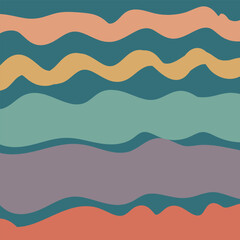 Abstract horizontal background with colorful waves.
