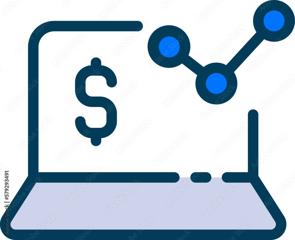 Poster online investment icon vector - this icon is typically designed to represent online investment or in