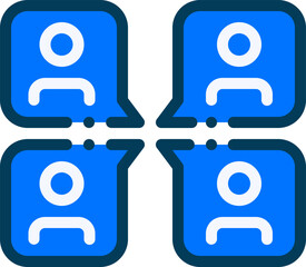 Meeting Icon Vector: A meeting icon vector typically represents a gathering of people for a discussion or a presentation. The icon may depict people sitting around a table or standing in a group