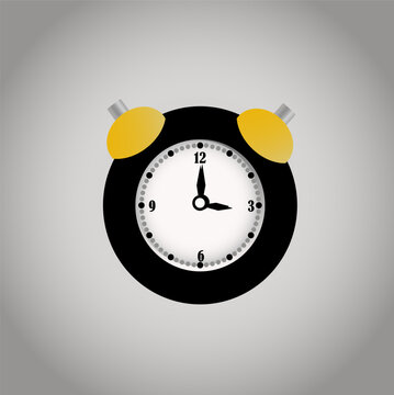 Clock icon in flat style, timer on a blue background. Business hours. Vector design element for your project