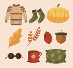 Set Autumn Element Collection 
