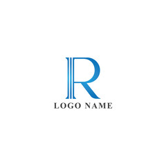 Vector luxury letter r logo template