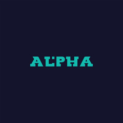 Fototapeta na wymiar Alpha logo vector design template