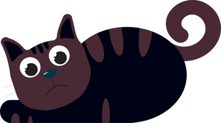A cat in the style of flat. Vector file for designs.