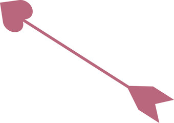 Arrows in the shape of hearts in Morandi colors