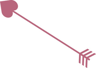 Arrows in the shape of hearts in Morandi colors