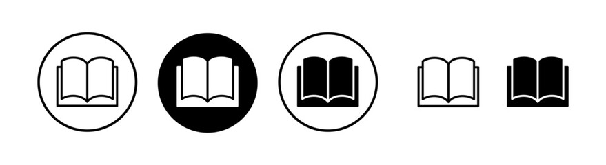 Book icon vector illustration. open book sign and symbol. ebook icon