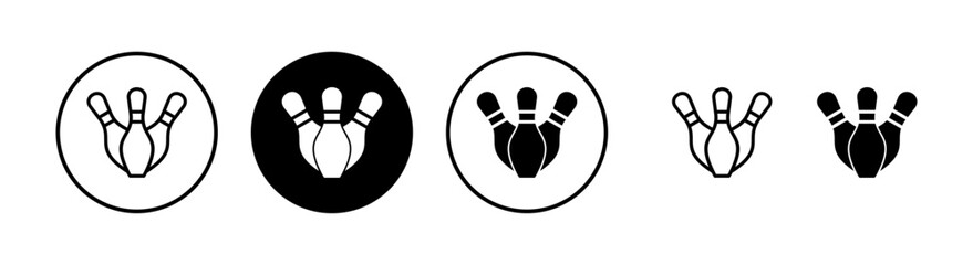 Bowling icon vector illustration. bowling ball and pin sign and symbol.