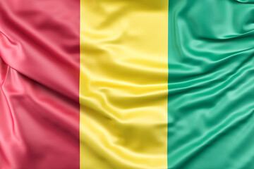 Ruffled Flag of Guinea. 3D Rendering