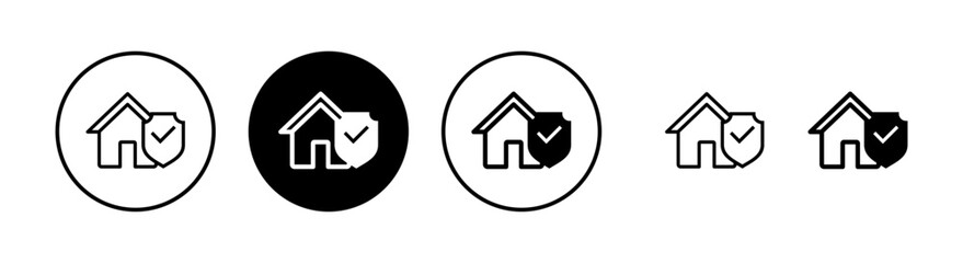 home insurance icon vector illustration. home protection sign and symbol