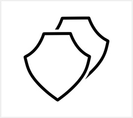 Shield, guard icon isolated. Sketch filled flat sign. Vector stock illustration. EPS 10