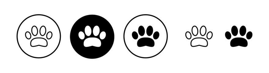 Paw icon vector illustration. paw print sign and symbol. dog or cat paw