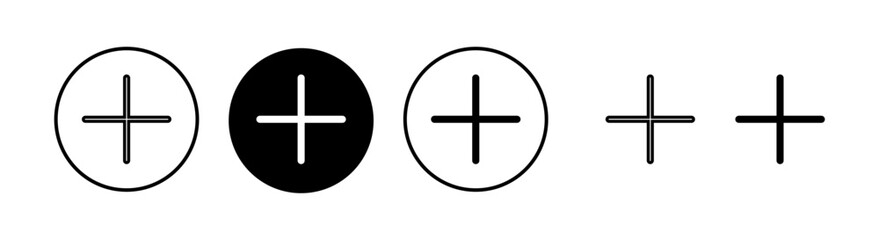 Plus Icon vector illustration. Add plus sign and symbol