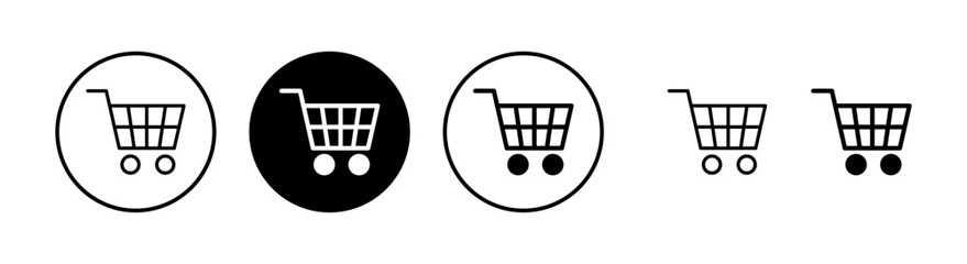 Shopping icon vector illustration. Shopping cart sign and symbol. Trolley icon