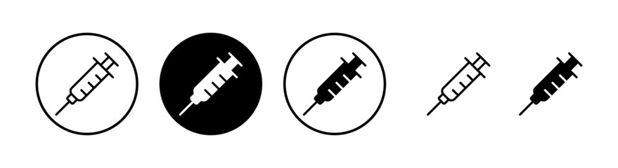 Syringe icon vector illustration. injection sign and symbol. vaccine icon - obrazy, fototapety, plakaty