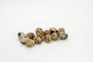 Quail eggs kit on a light background.Animal protein.Useful healthy food and products.