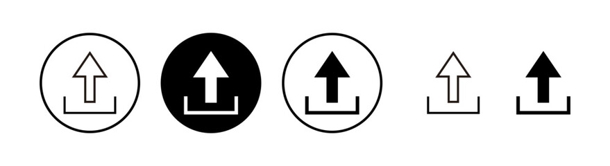 Upload icon vector illustration. load data sign and symbol