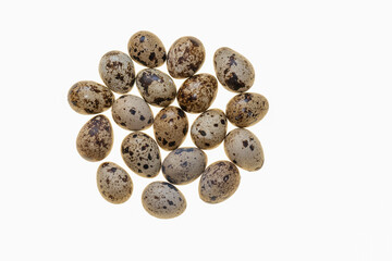 Quail eggs kit on a light background.Animal protein.Useful healthy food and products.Organic farm...