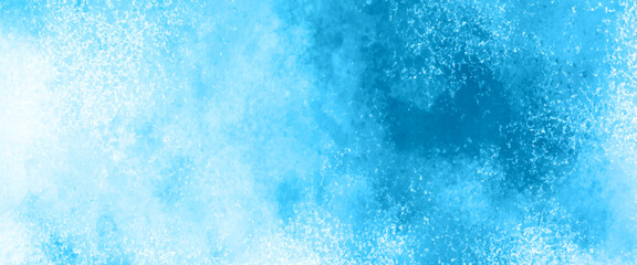 Abstract gradient light sky blue shades watercolor background on white paper texture. Aquarelle painted textured canvas design, abstract blue watercolor splash background, texture of watercolor.	