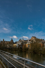 Fototapeta na wymiar Blick in die Oberstadt, Stadtansicht von Lahnufer aus