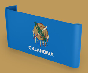 Oklahoma Flag Ribbon Banner