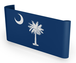 South Carolina Flag Ribbon Banner