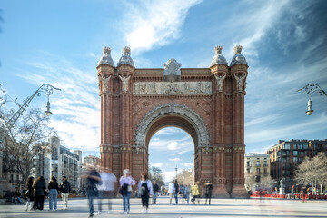 Fototapeta na wymiar Arc de triomf monument, barcelona, spain 
