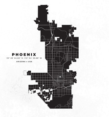 Phoenix Map vector illustration poster and flyer