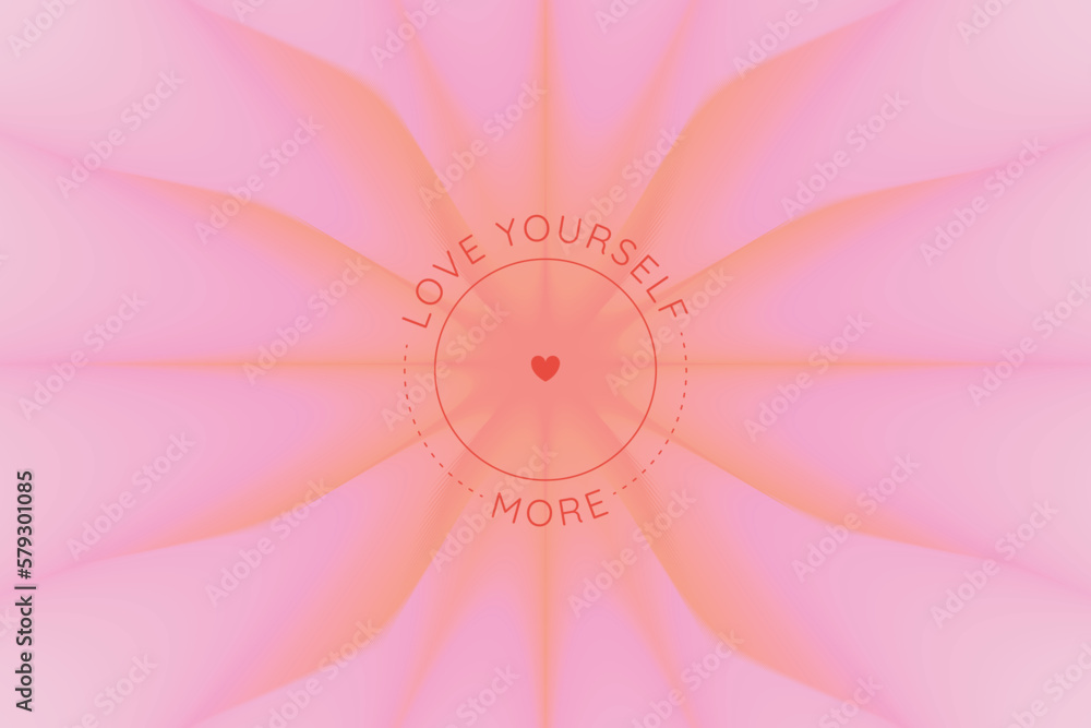 Poster vector set of design elements and illustrations in simple minimalist linear style - self care and lo