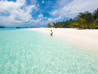 amazing tropical beach background white sand and clear blue water