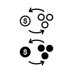 line icons set: finance, business, currency, investment, money, bank, and financial business icons on the white artboard, minimal flat vector jpg icons