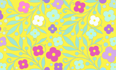 名刺サイズのイラスト、花模様の背景イラスト、エレガントな花模様のバックグラウンド、花柄の壁紙イラスト