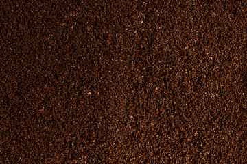 Ground coffee. Ground Coffee background close-up