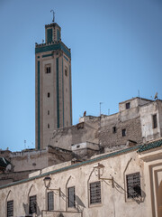 Fototapeta na wymiar historical tower in the city Marrakech