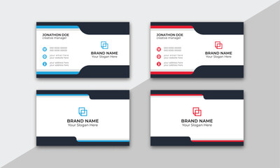 Modern Business Card, Creative and Clean Business Card Template, modern blue & red business card template,
Luxury business card design template, Personal visiting card, Futuristic business card design