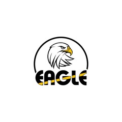 Eagle head creative logo icon isolated on white background
