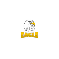 Eagle head creative logo icon isolated on white background