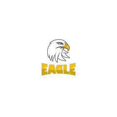 Eagle head creative logo icon isolated on white background