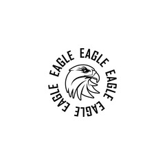 Eagle head creative logo icon isolated on white background