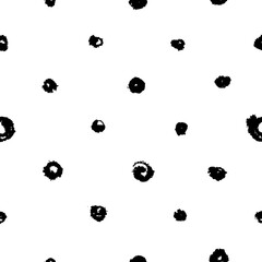 Inky Hand Drawn Dots Pattern on Blotting Paper